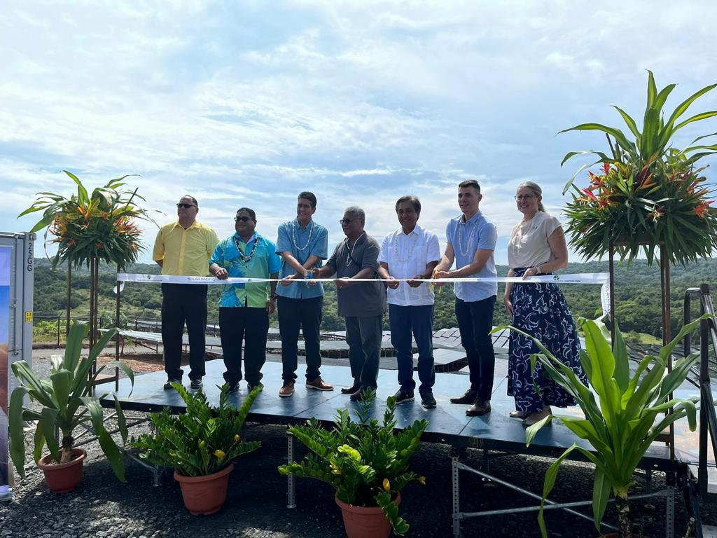 Project stakeholders officially open the new solar plant, June 2023