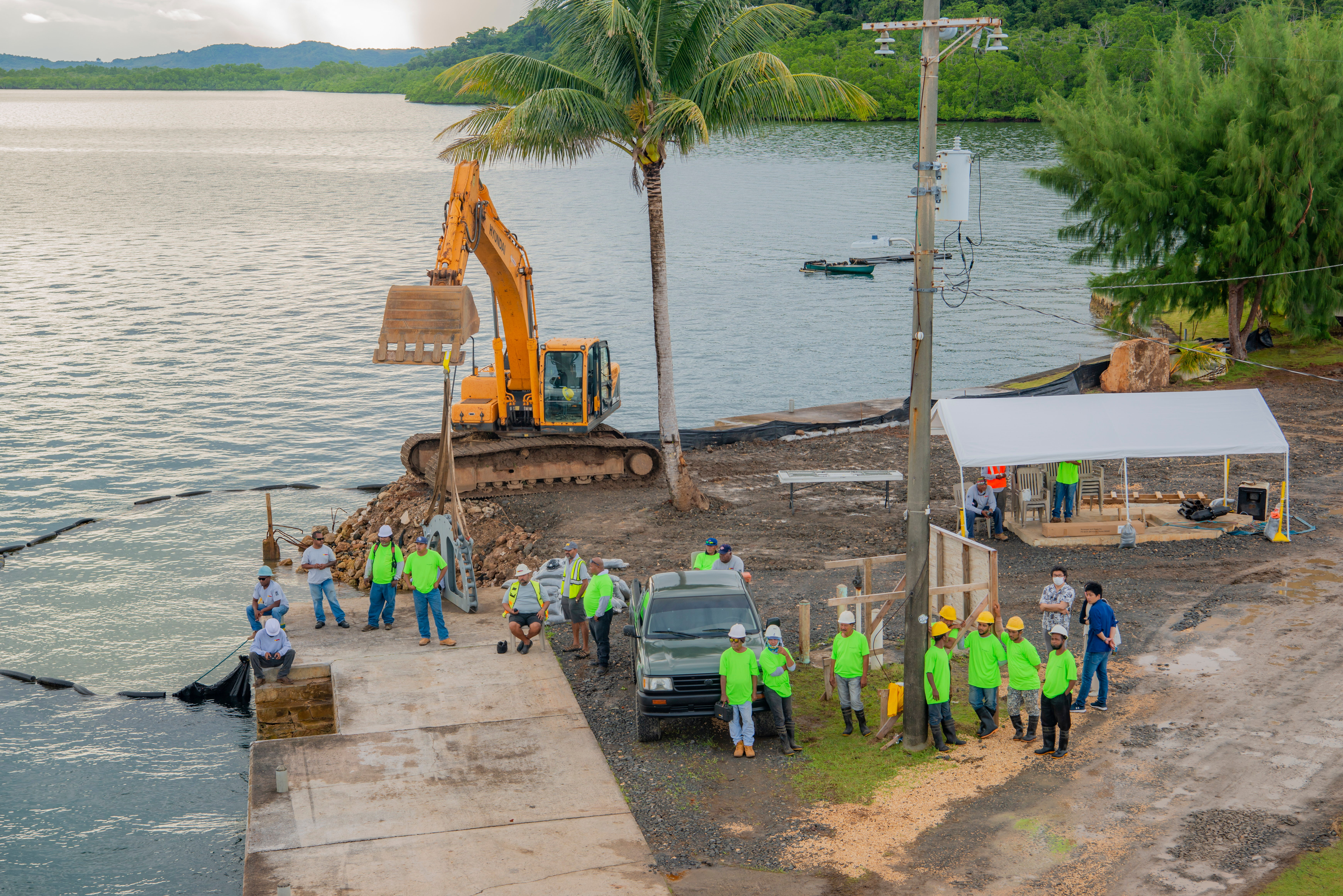 The project cable laying in Palau, June 2022.