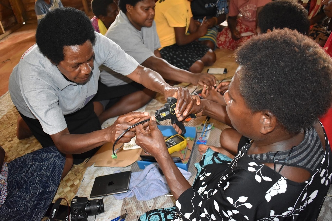 PowerWells trained local women in installing and maintaining their solar units
